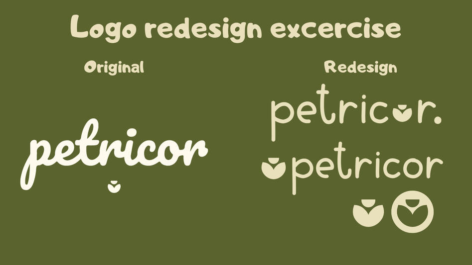 Petricor | Rediseño, ejercicio